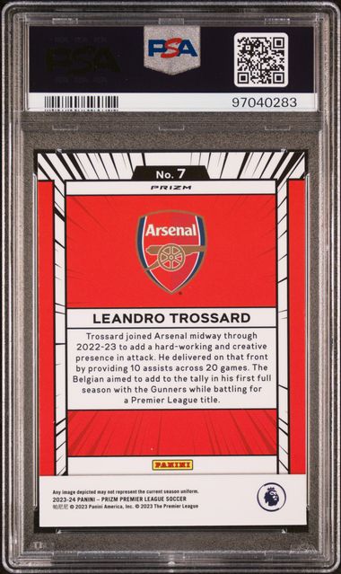 PSA 9 - Leandro Trossard 2023-24 Prizm P/L Manga #7