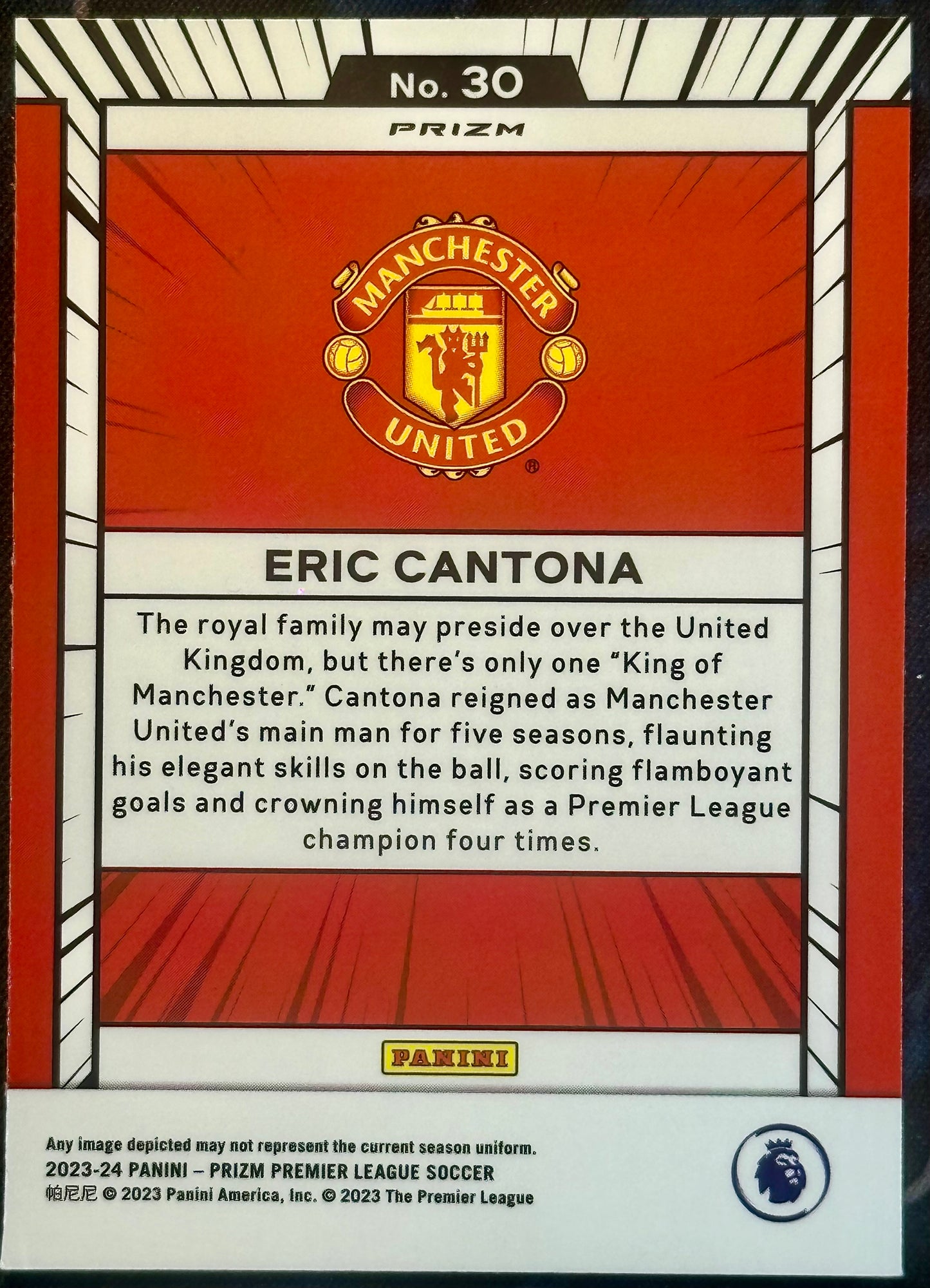 Eric Cantona 2023-24 Prizm P/L Manga #30 - Football [NM]