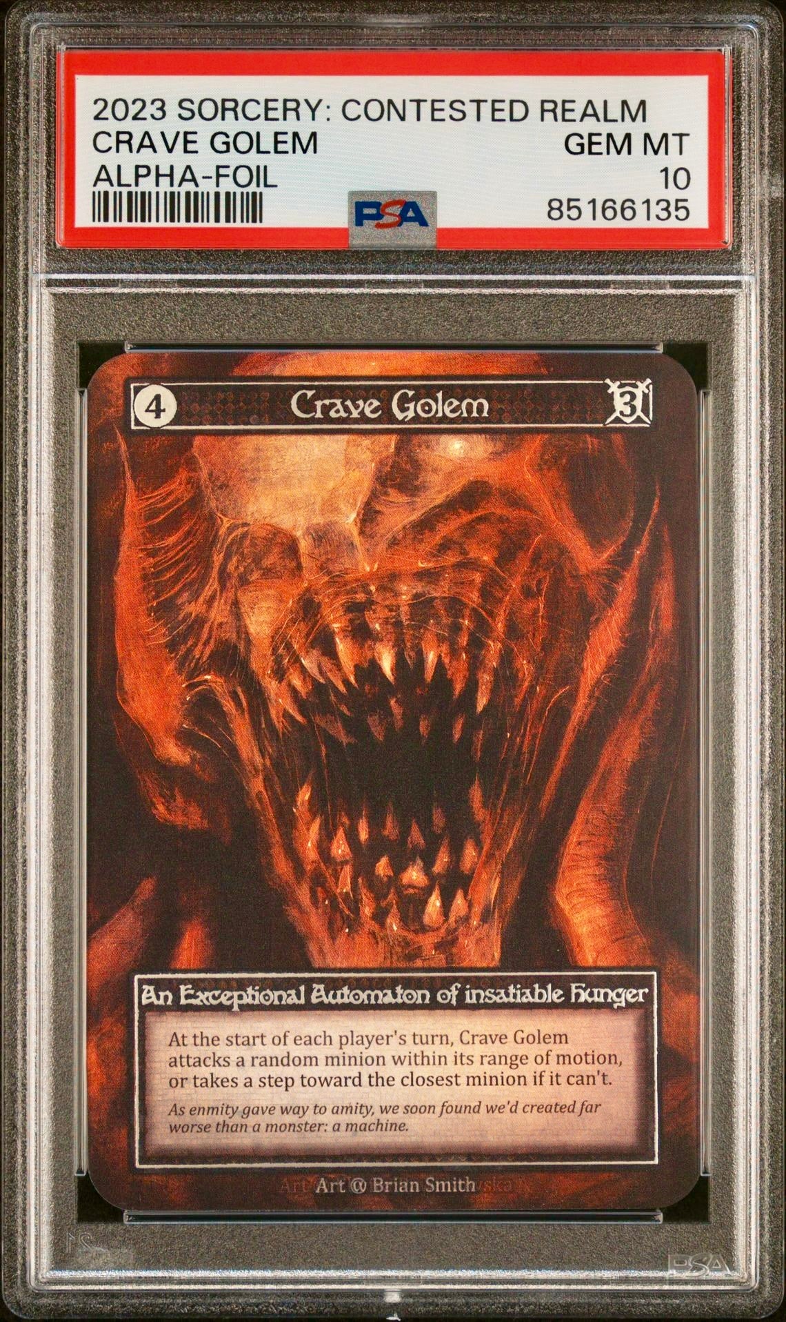 PSA 10 - Crave Golem (Exceptional Foil) Alpha - Sorcery