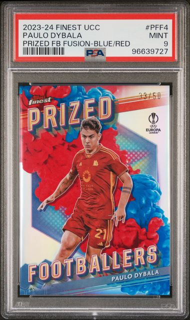 PSA 9 - Paulo Dybala 33/50 2023-24 PFF4 Topps Prized Footballer Blue/Red - Football