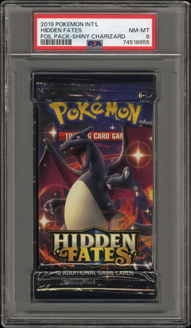 PSA 8 - Hidden Fates Foil Pack Shiny Charizard - Pokemon