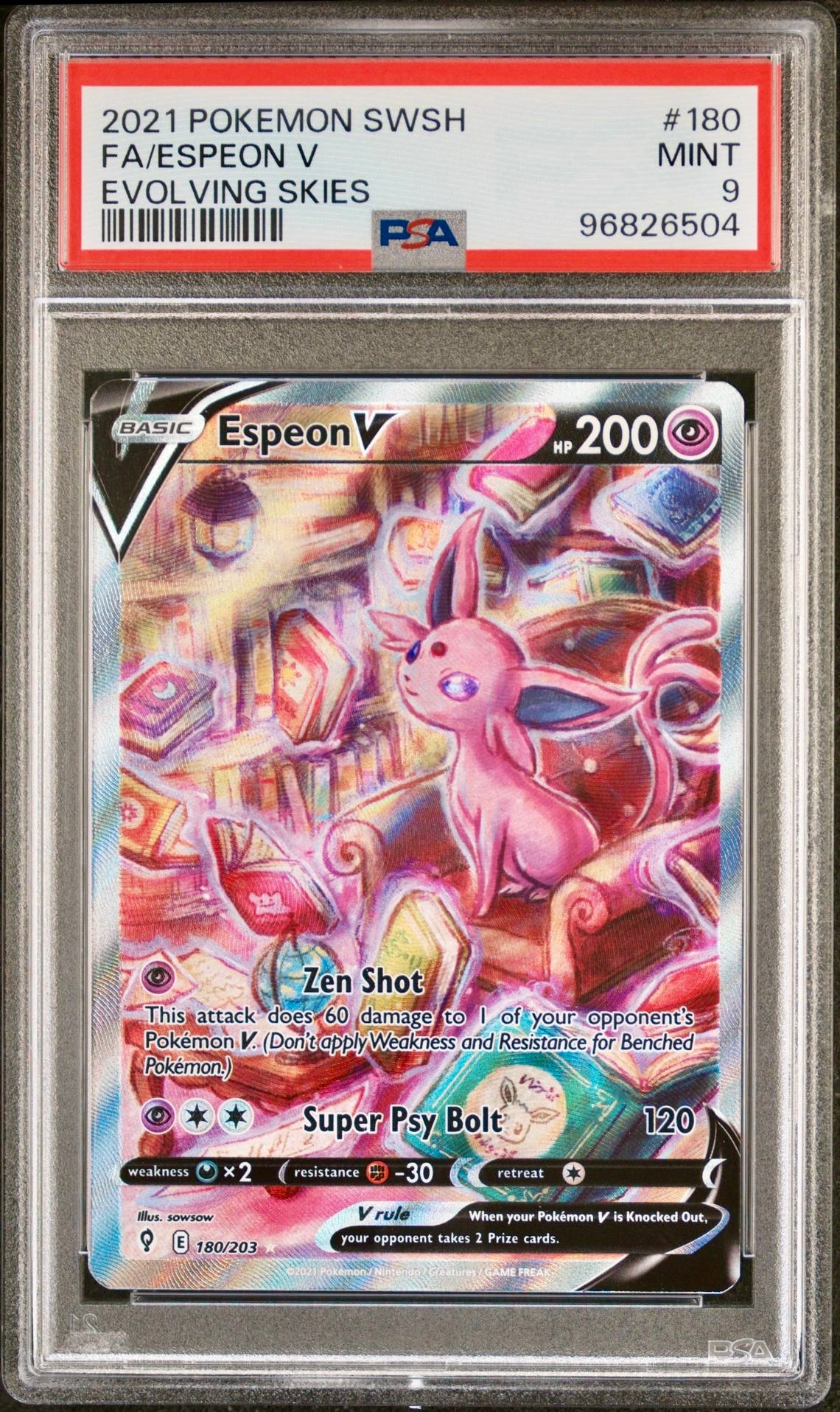 PSA 9 - Sylveon V 180/203 SWSH Evolving Skies - Pokemon