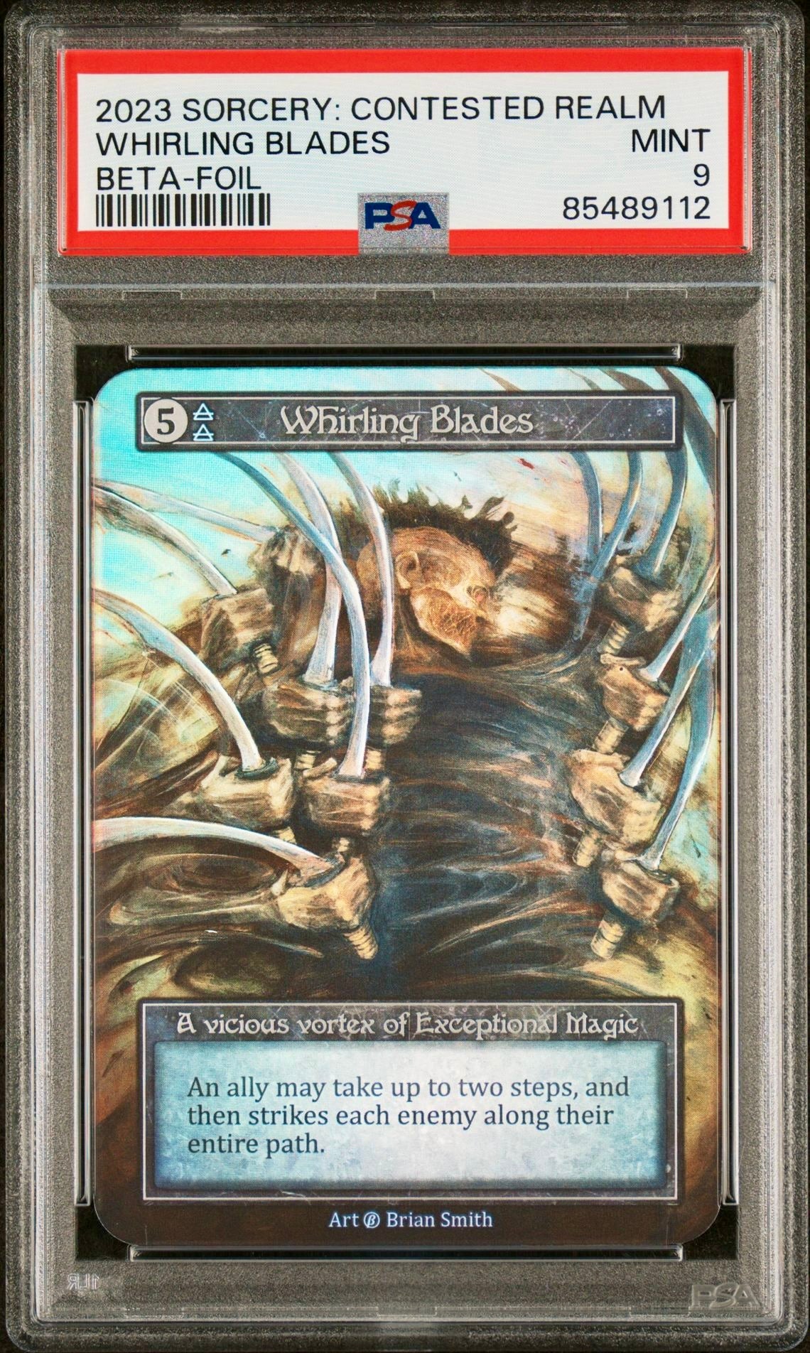 PSA 9 - Whirling Blades (Exceptional Foil) Beta - Sorcery