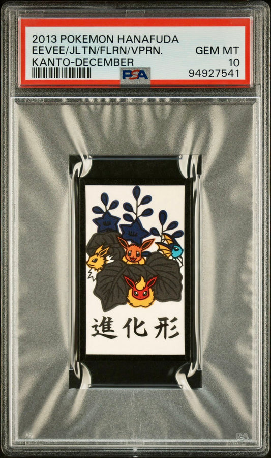 PSA 10 - Eevee/Jolteon/Flareon/Vaporeon 2013 Hanafuda Kanto December - Pokemon