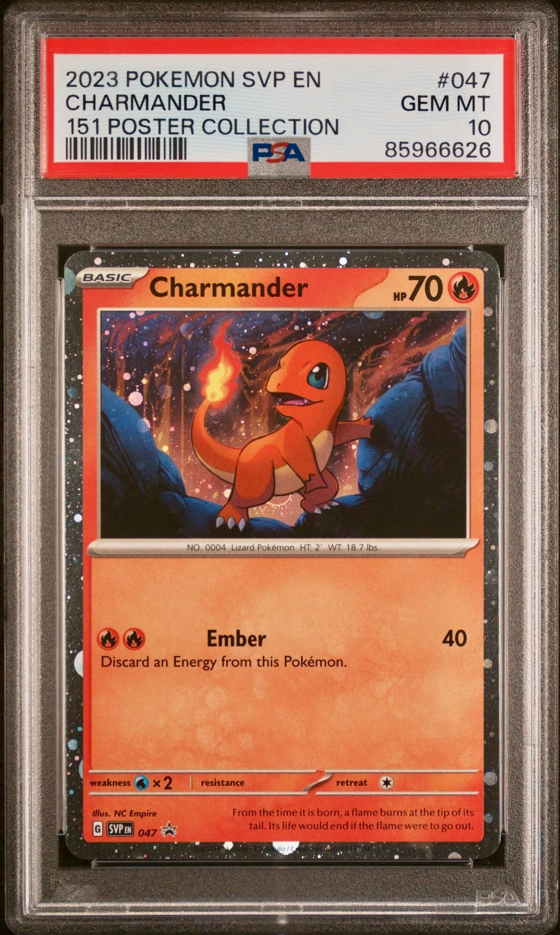 PSA 10 - Charmander Holo SVP047 151 Poster Collection - Pokemon