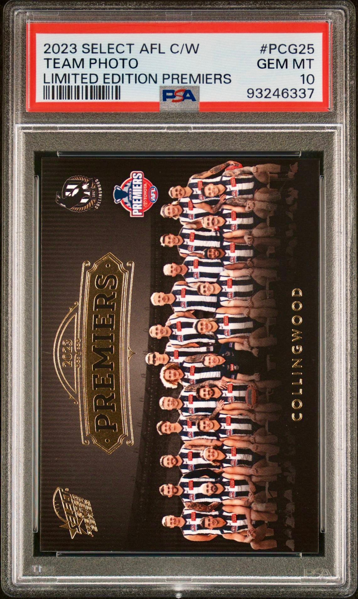 PSA 10 - Collingwood Premiership Team #PCG25 2023 SELECT AFL Premier Series