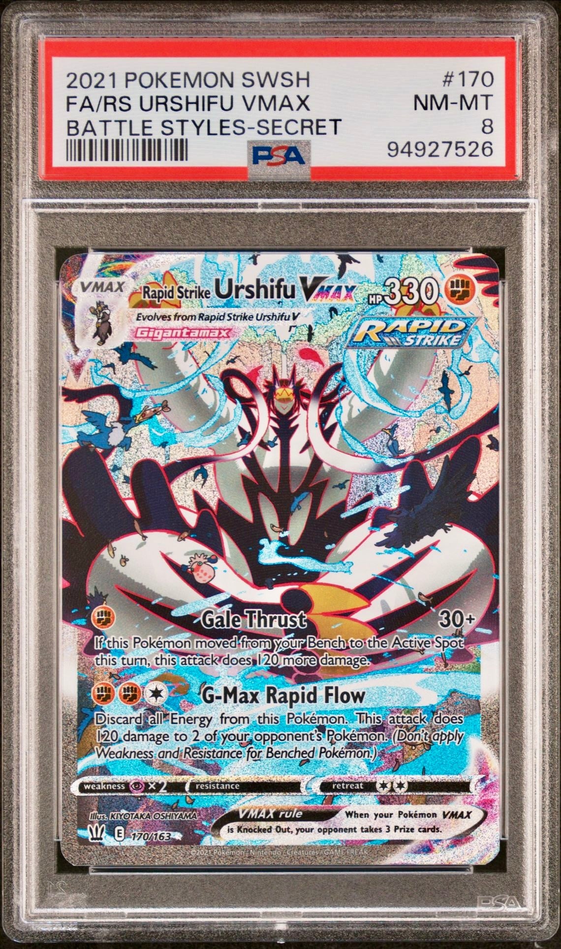 PSA 10 - Rapid Strike Urshifu VMAX 170/163 SWSH Battle Styles - Pokemon