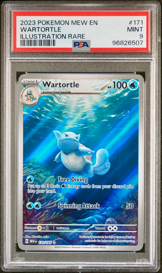 PSA 9 - Wartortle 171/165 SV English 151 - Pokemon