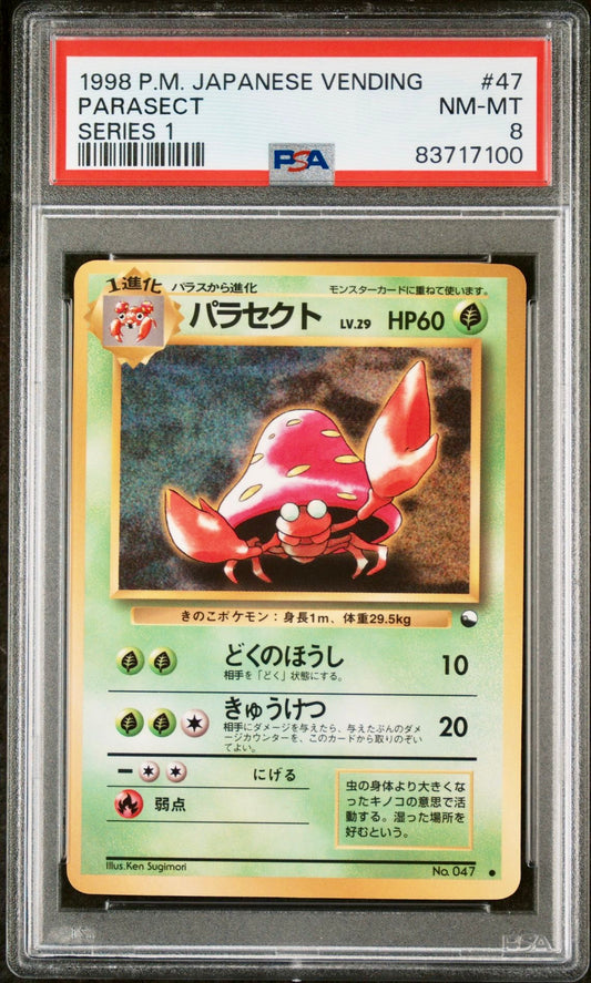 PSA 8 - Parasect #47 Japanese Vending Series 1 - Pokemon