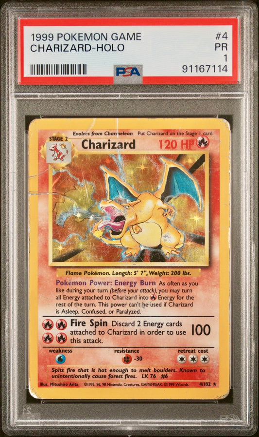 PSA 1 - Charizard 4/102 Base Set Unlimited - Pokemon
