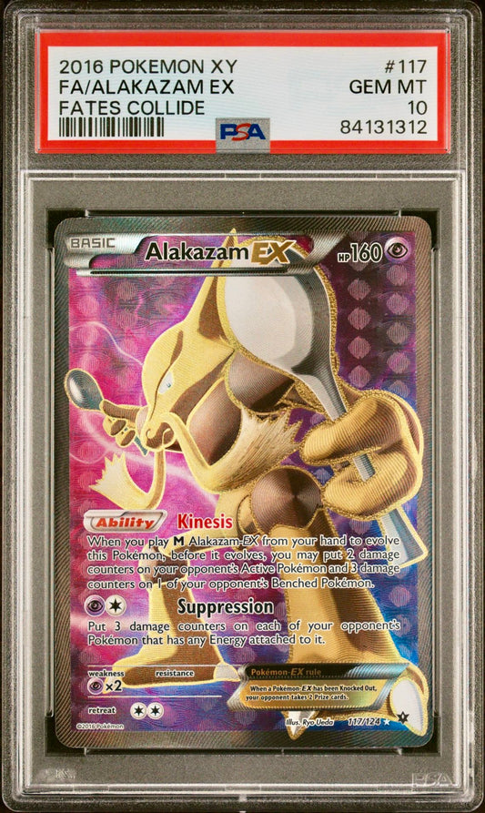 PSA 10 - Alakazam EX 117/124 XY Fates Collide - Pokemon