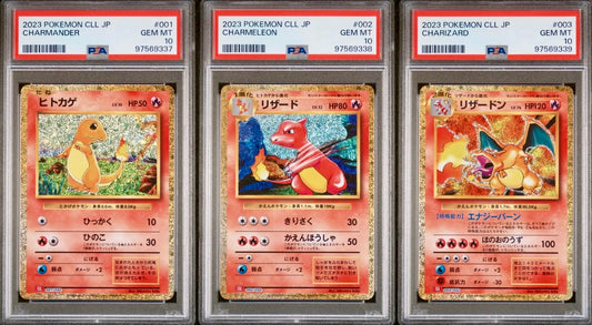 PSA 10 - Charmander Charmeleon Charizard CLL Japanese Classic Collection - Pokemon