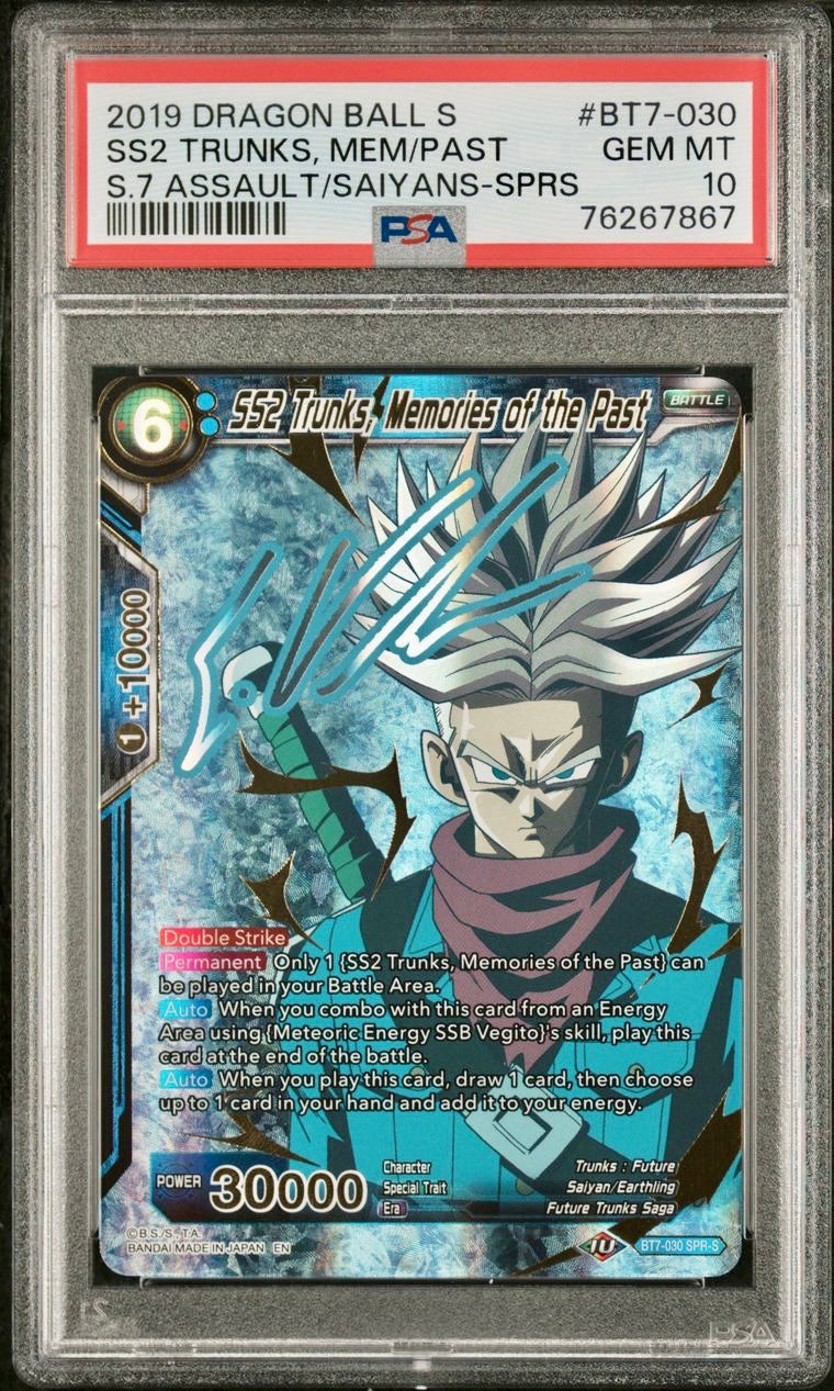 PSA 10 - SS2 Trunks, Mem. of the Past BT7-030 SPR-S Assault of the Saiyans - DBS