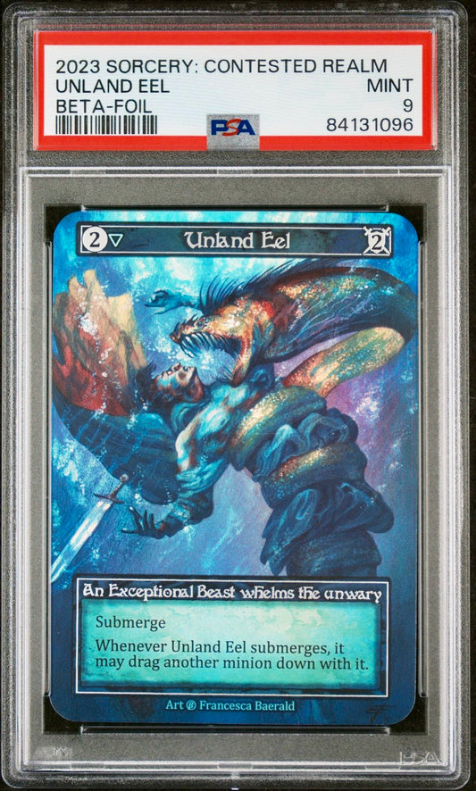 PSA 9 - Unland Eel (Exceptional Foil) Beta - Sorcery