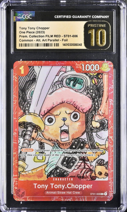 CGC 10 - Tony Tony Chopper ST01-006 Prem. Coll. FILM RED - One Piece