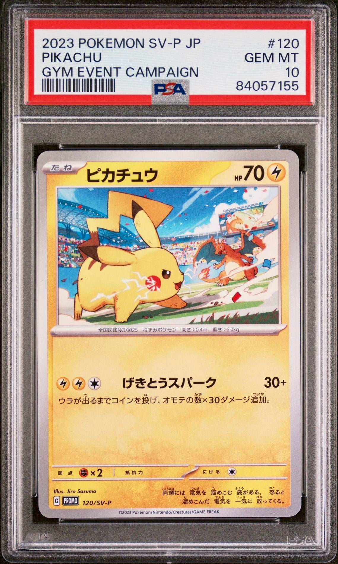 PSA 10 - Pikachu 120/SV-P Japanese Gym Event Campaign  - Pokemon