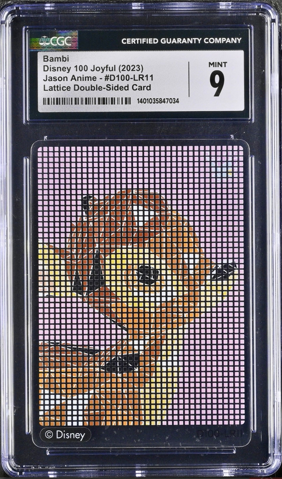 CGC 9 - Bambi Lattice Double-Sided LR11 Card Fun Joyful Disney 100