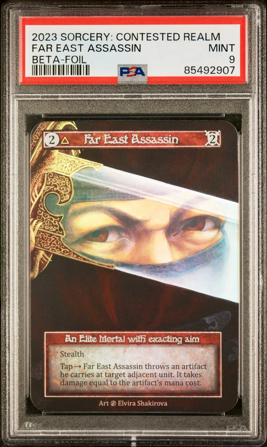 PSA 9 - Far East Assassin (Elite Foil) Beta - Sorcery