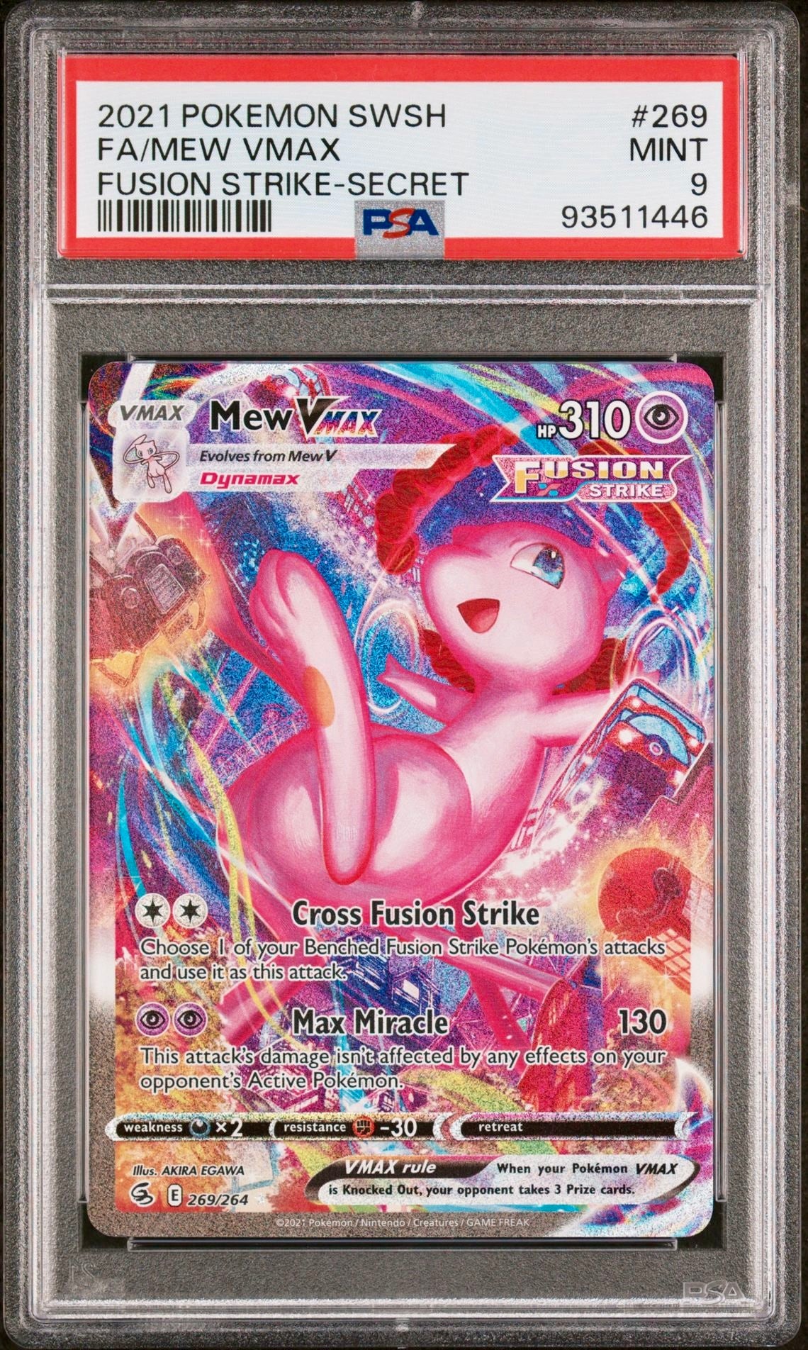 PSA 9 - Mew VMAX 269/264 SWSH Fusion Strike - Pokemon