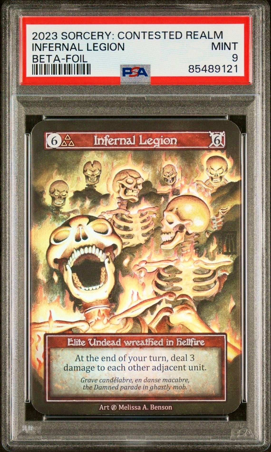 PSA 9 - Infernal Legion (Elite Foil) Beta - Sorcery