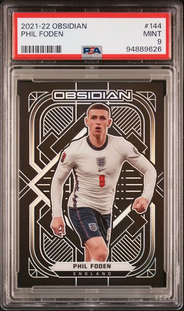 PSA 9 - Phil Foden /105 2021-22 Obsidian #144 - Football