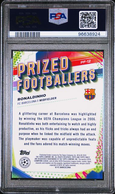 PSA 10 - Ronaldinho 2023-24 PF12 Topps Prized Footballer - Football