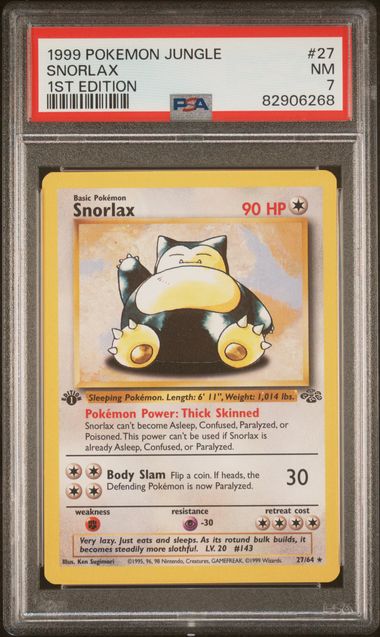 PSA 7 - Snorlax 27/64 Jungle 1st Edition - Pokemon