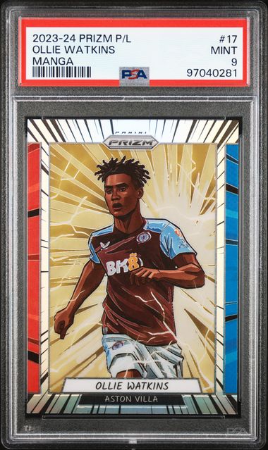 PSA 9 - Ollie Watkins 2023-24 Prizm P/L Manga #17