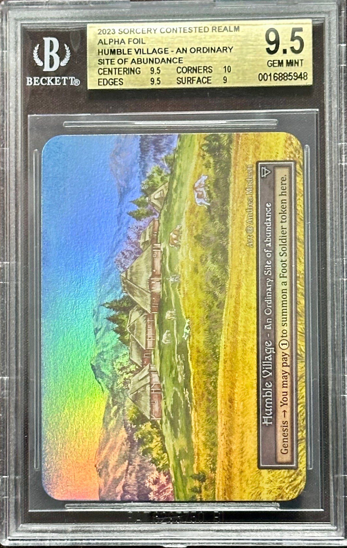 BGS 9.5 - Humble Village (Ordinary Foil) Alpha - Sorcery