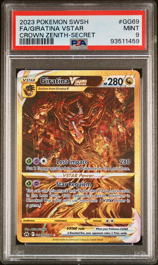 PSA 9 - Giratina VSTAR GG69/GG70 SWSH Crown Zenith - Pokemon