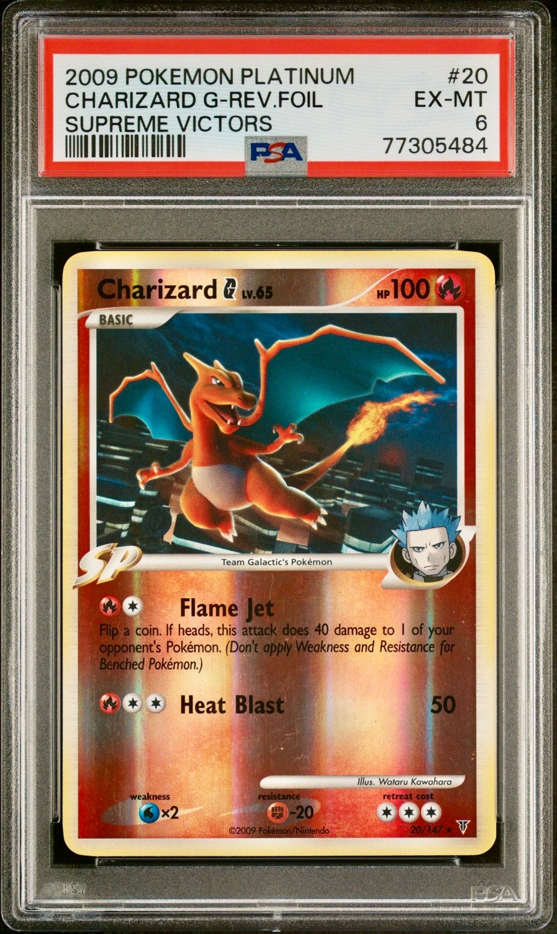 PSA 6 - Charizard G LV.65 Reverse 20/147 Platinum Supreme Victors - Pokemon