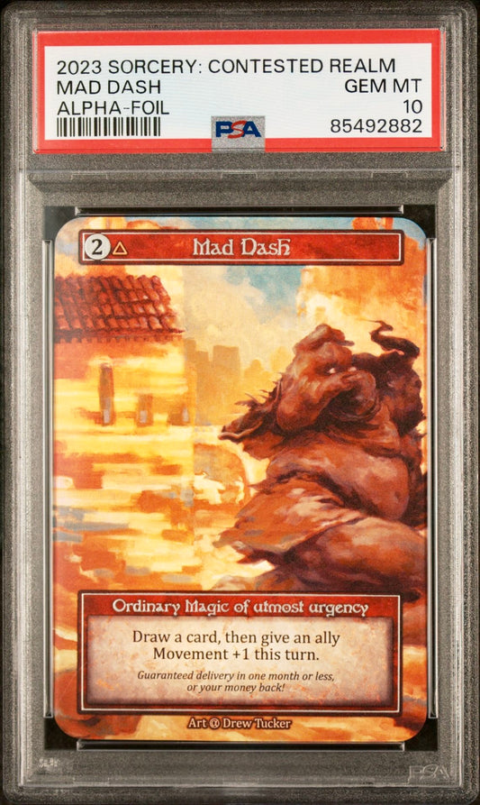 PSA 10 - Mad Dash (Ordinary Foil) Alpha - Sorcery