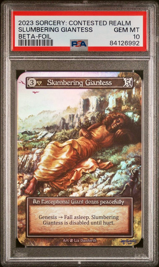 PSA 10 - Slumbering Giantess (Exceptional Foil) Beta - Sorcery