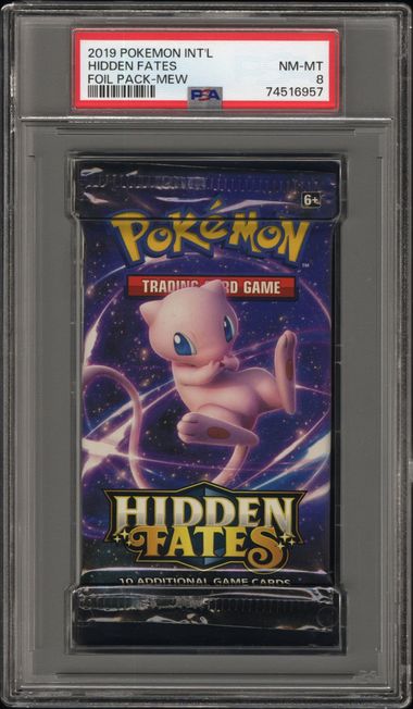 PSA 8 - Hidden Fates Foil Pack Mew - Pokemon