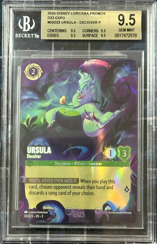 BGS 9.5 - Ursula Deceiver 03/D23 Collection Promo - Disney Lorcana