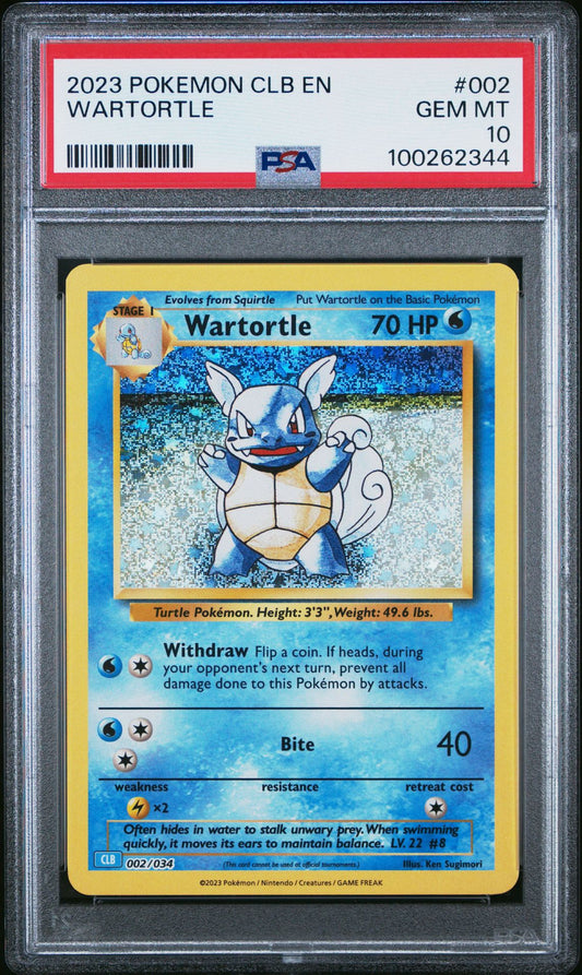 PSA 10 - Wartortle Holo 002/034 CLB English Classic Collection - Pokemon