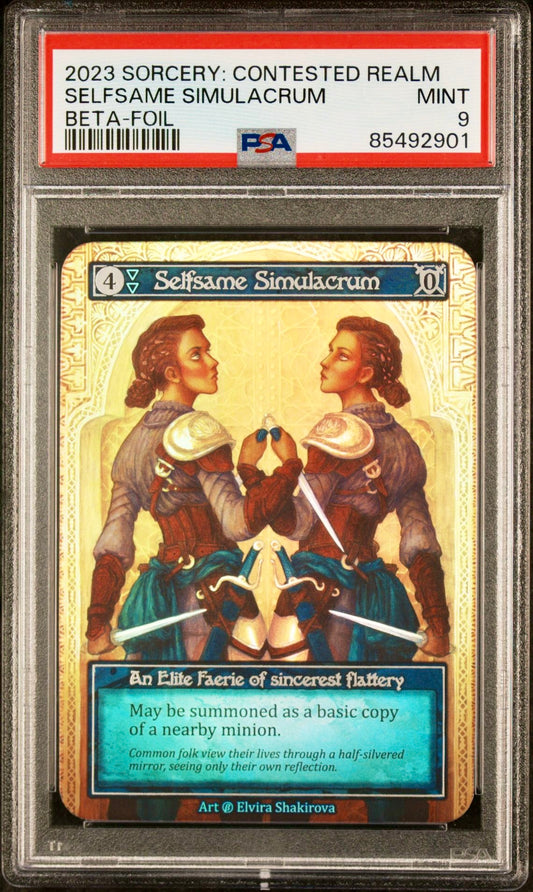 PSA 9 - Selfsame Simulacrum (Elite Foil) Beta - Sorcery