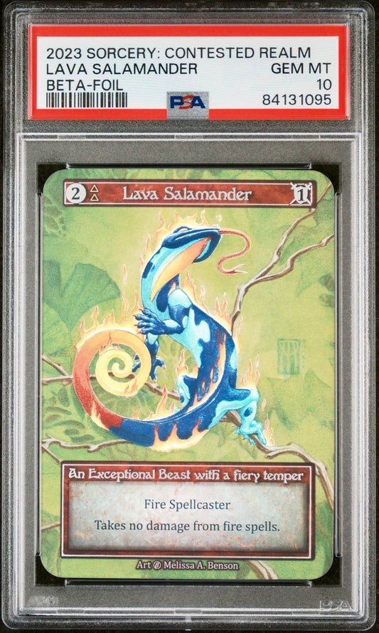 PSA 10 - Lava Salamander (Exceptional Foil) Beta - Sorcery