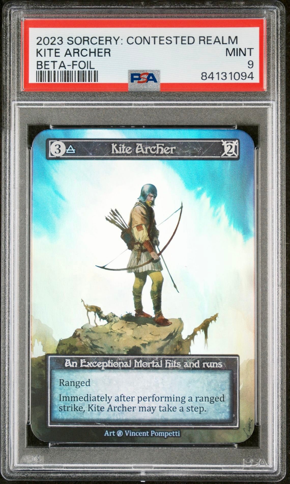 PSA 9 - Kite Archer (Exceptional Foil) Beta - Sorcery