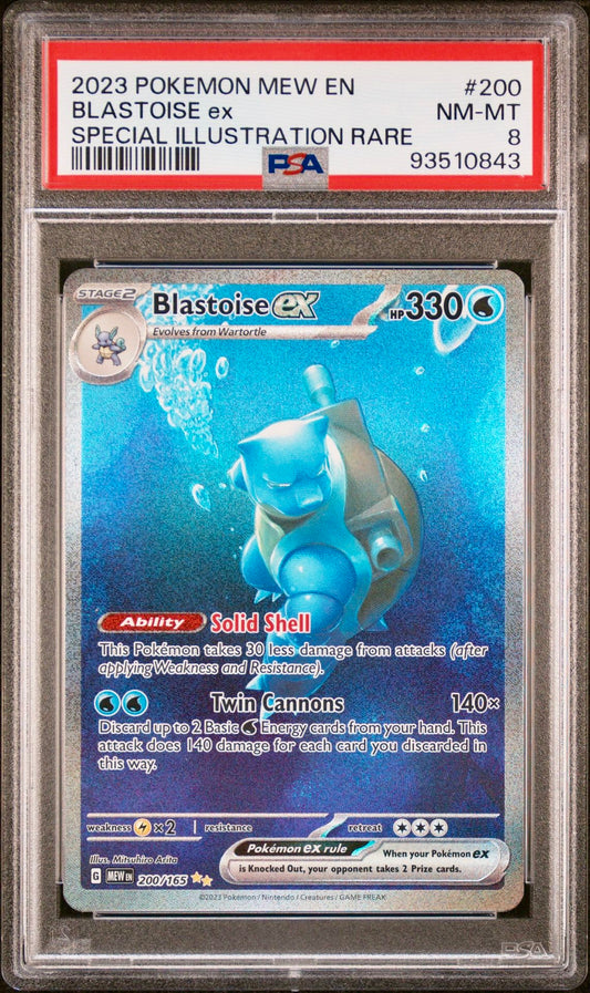 PSA 8 - Blastoise ex SIR 200/165 English 151 - Pokemon