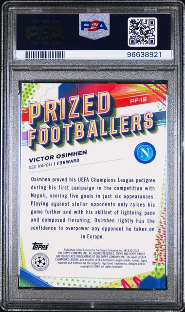 PSA 10 - Victor Osimhen 2023-24 PF16 Topps Prized Footballer - Football