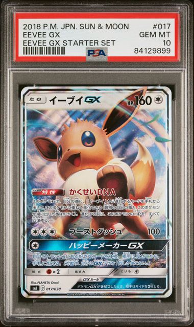 PSA 10 - Eevee GX 017/038 SM1 Eevee GX Starter Set - Pokemon