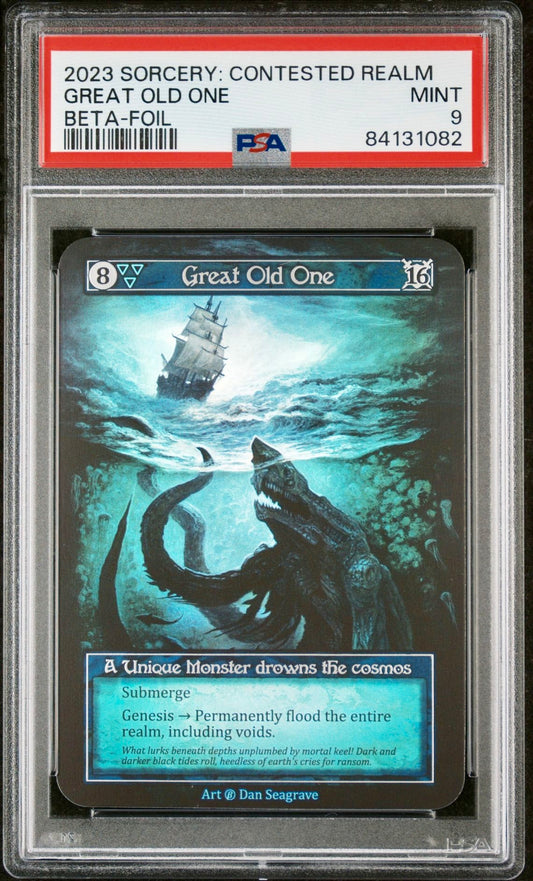 PSA 9 - Great Old One (Unique Foil) Beta - Sorcery