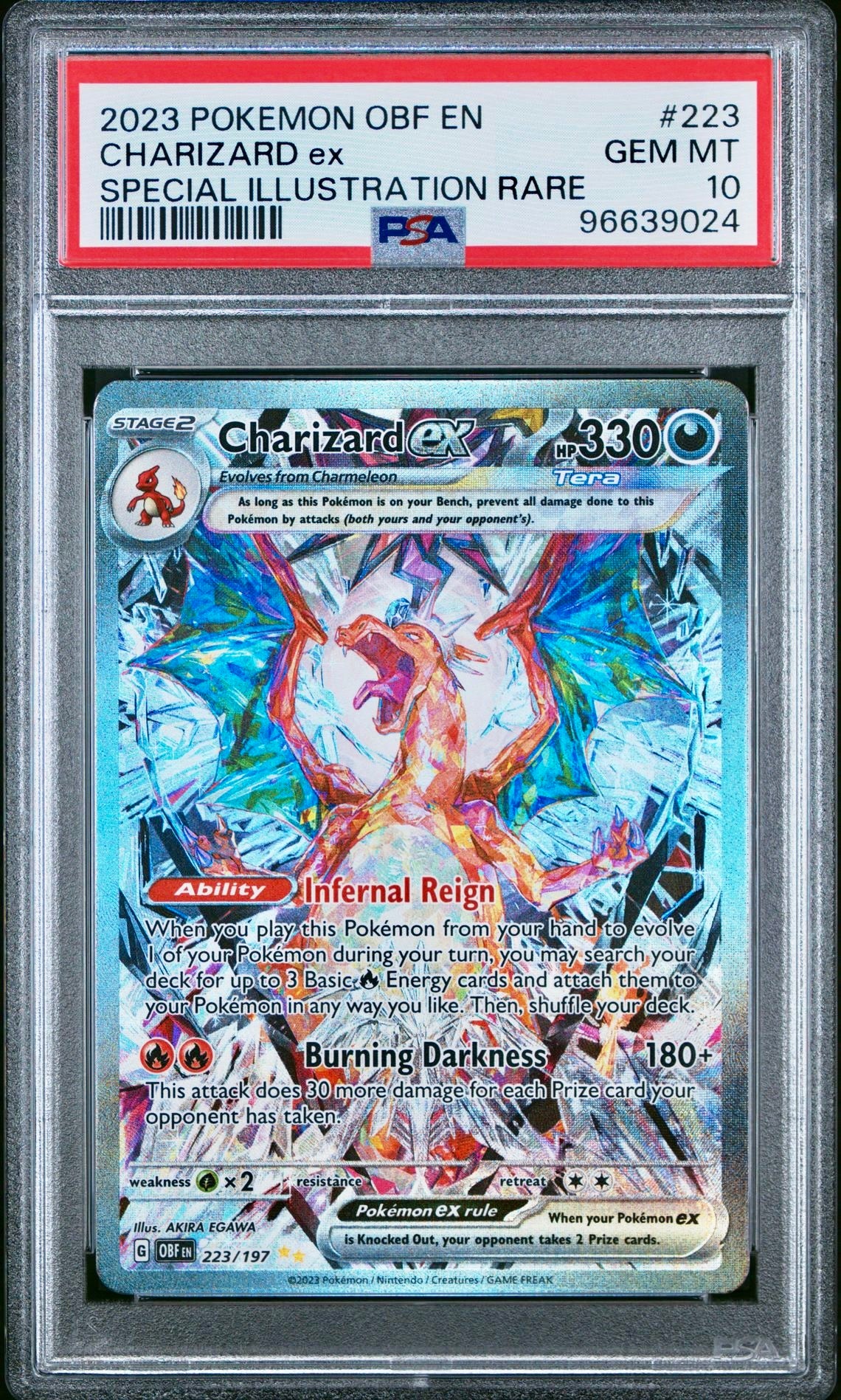 PSA 10 - Charizard ex 223/197 SV Obsidian Flames - Pokemon