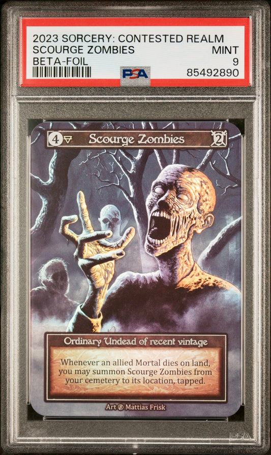 PSA 9 - Scourge Zombies (Ordinary Foil) Beta - Sorcery