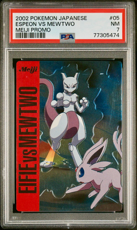 PSA 7 - Espeon Vs Mewtwo #05 Meiji Promo Foil - Pokemon