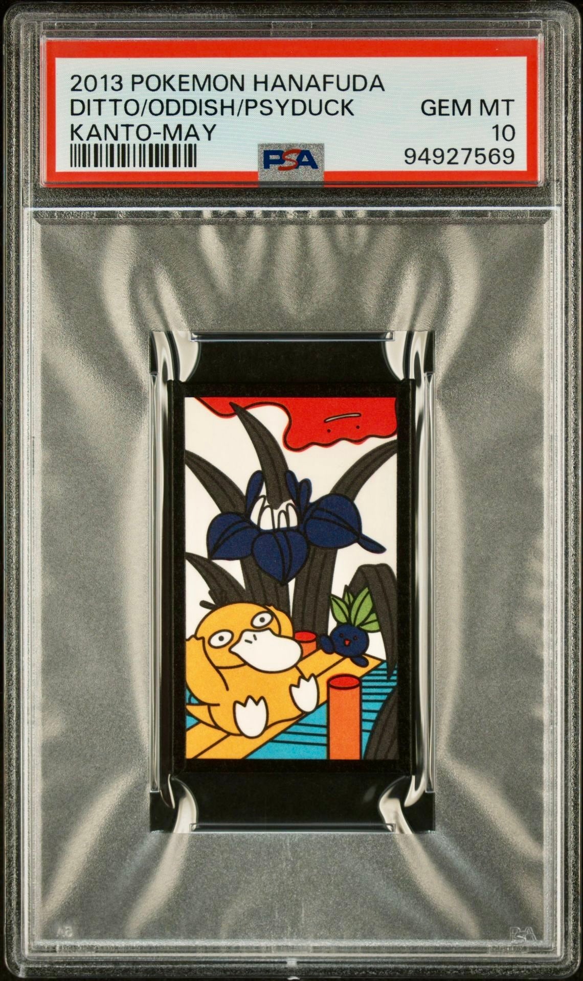 PSA 10 - Psyduck/Ditto/Oddish 2013 Hanafuda Kanto May - Pokemon