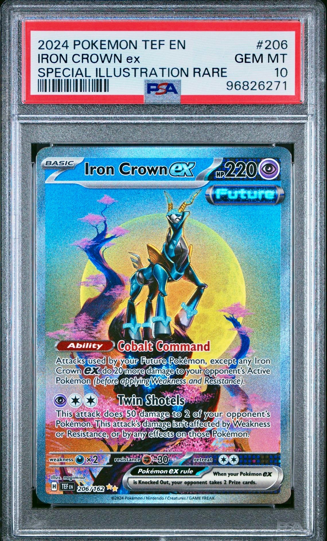 PSA 10 - Iron Crown ex 206/162 SV Temporal Forces - Pokemon