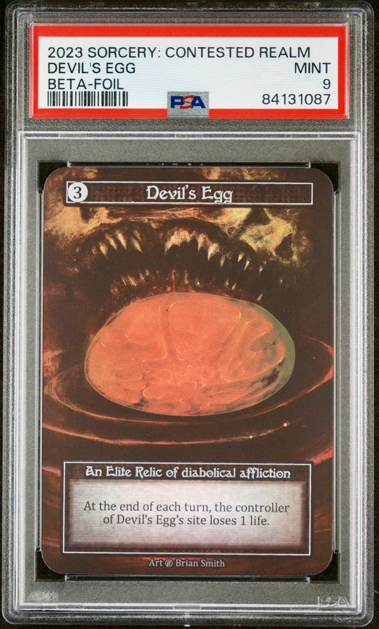 PSA 9 - Devil’s Egg (Elite Foil) Beta - Sorcery