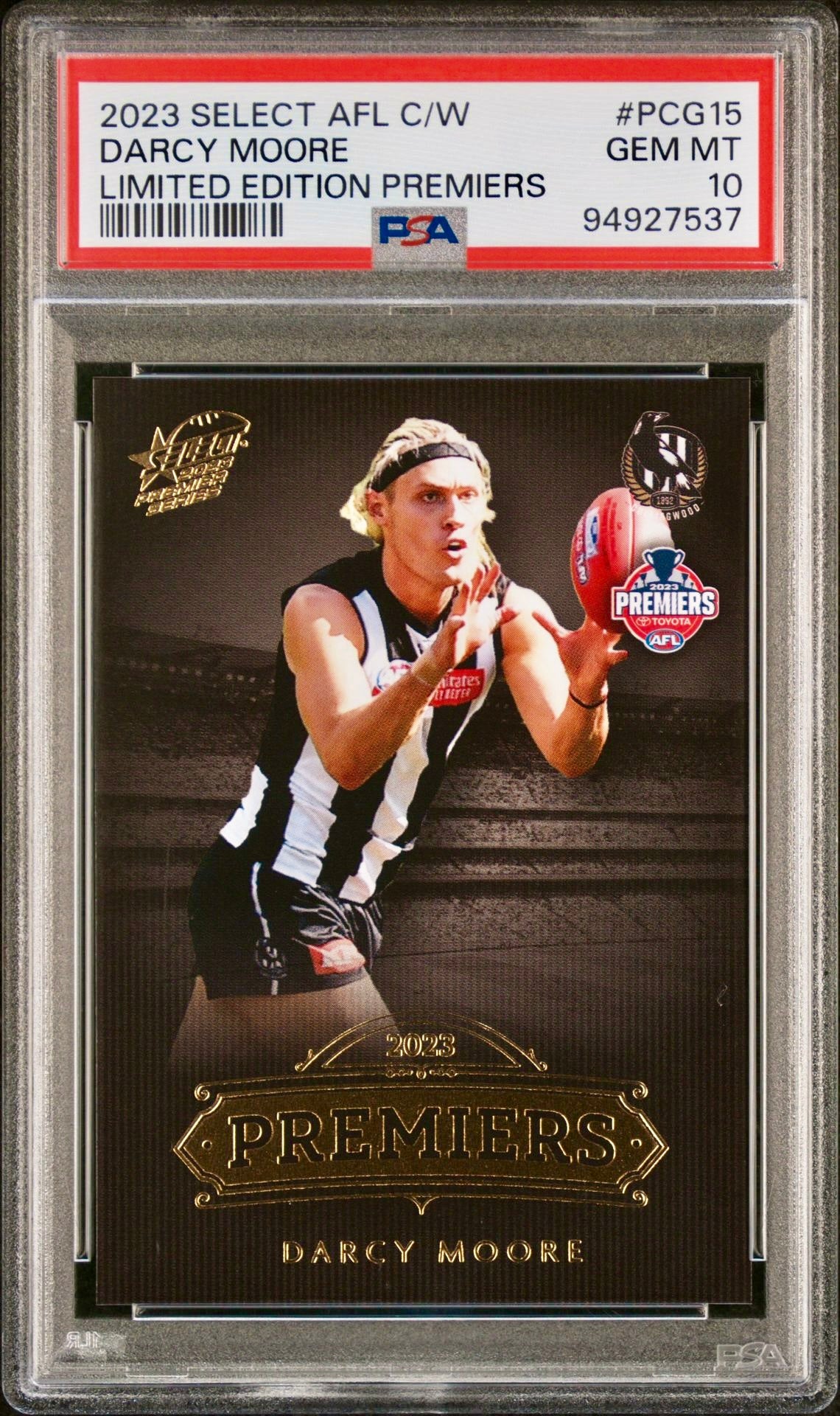 PSA 10 - Darcy Moore #PCG15 2023 SELECT AFL Premier Series